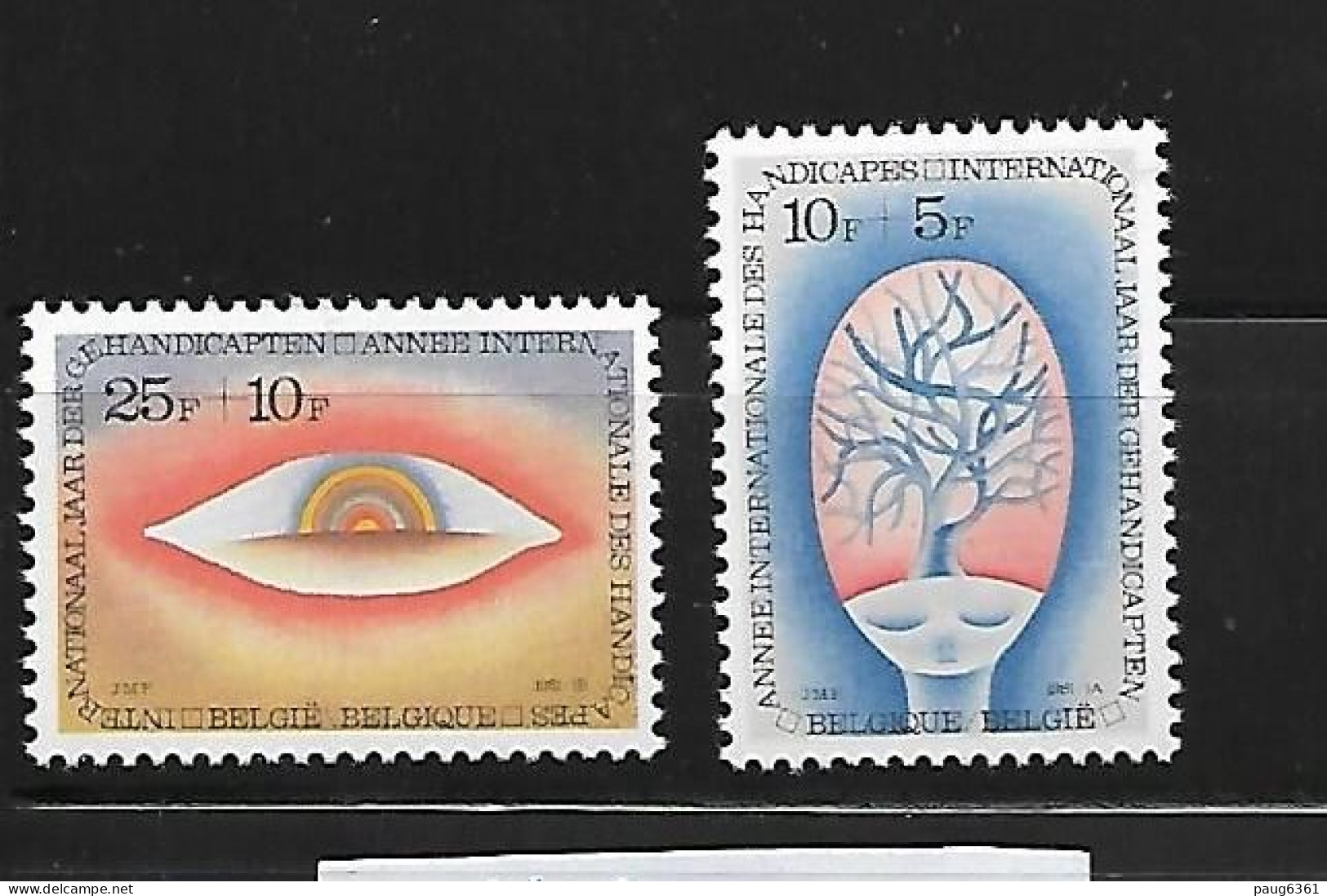 BELGIQUE 1981 ANNEE DES HANDICAPES  YVERT N°1999/2000  NEUF MNH** - Handicap