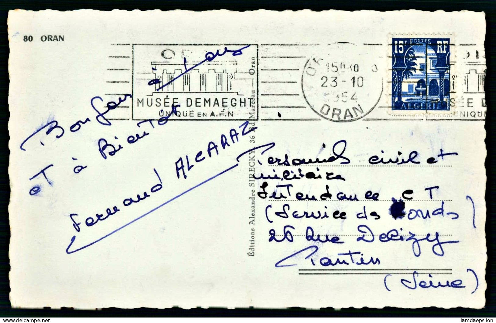 A70  ALGERIE CPSM SOUVENIR D' ORAN - Colecciones Y Lotes