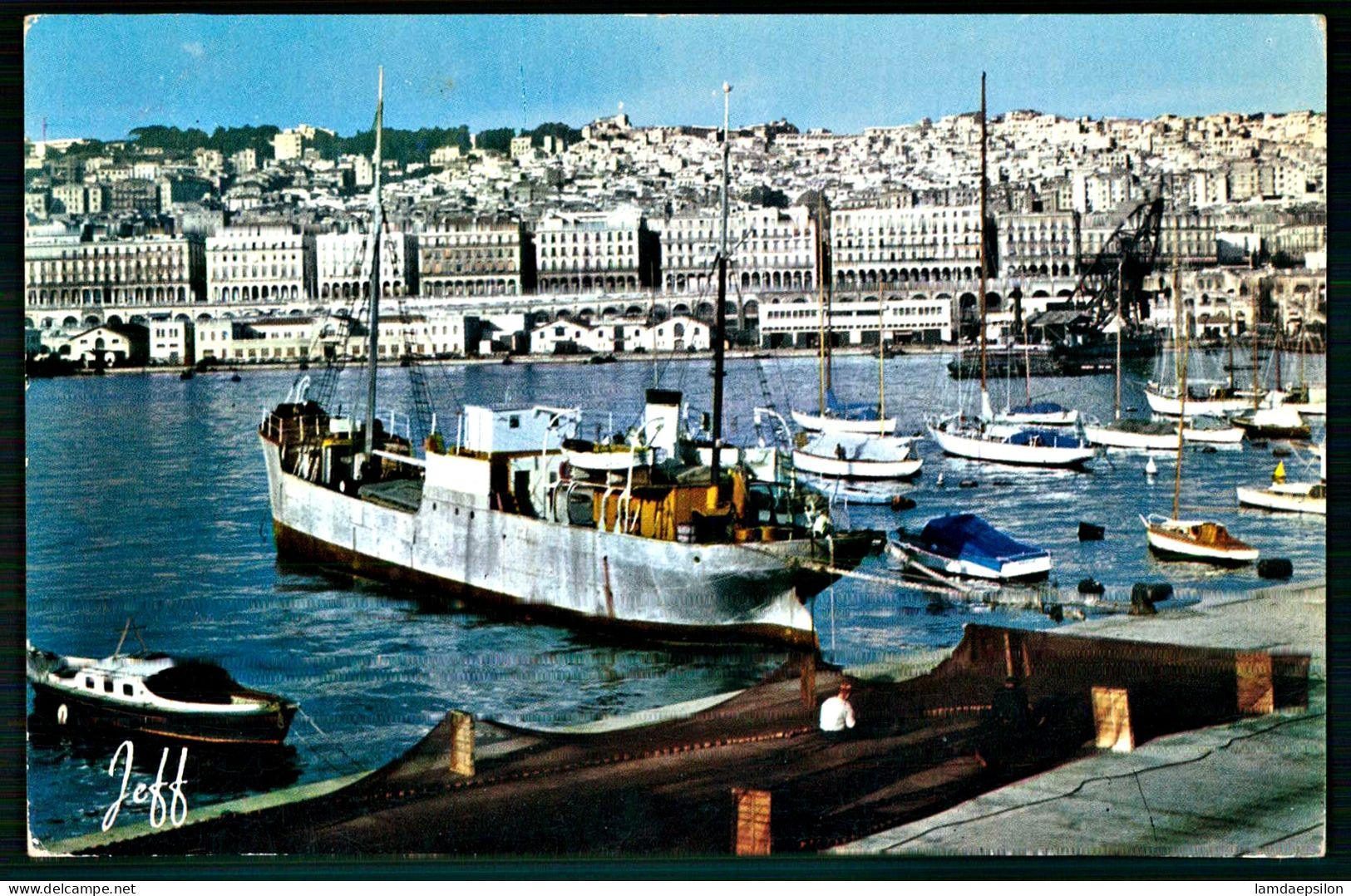 A70  ALGERIE CPSM ALGER - LE PORT ET LA VILLE - Colecciones Y Lotes