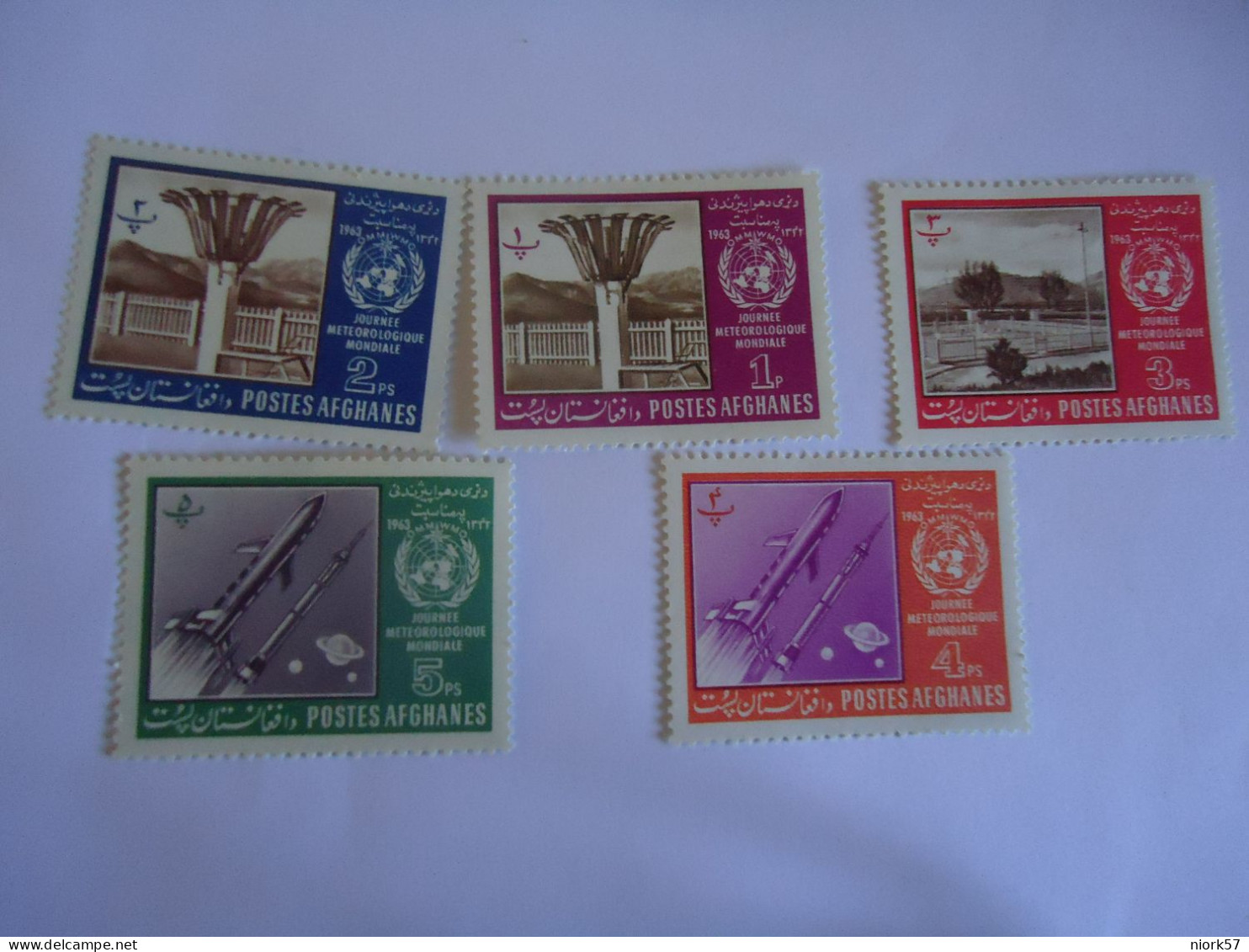 AFGHANISTAN   MNH   5     STAMPS 1963  SPACE TECHNOLOGY - Otros & Sin Clasificación