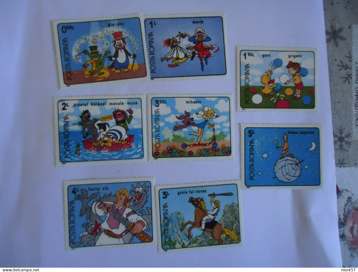 ROMANIA MNH   SET 8  STAMPS  1989  DISNEY - Disney