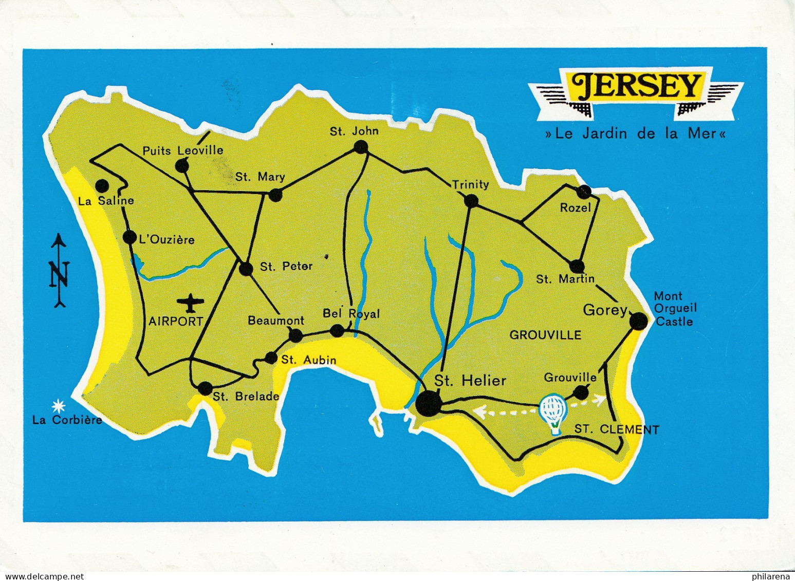 AK Jersey Balloon Post  1973 - FDC Nach Köln - Jersey