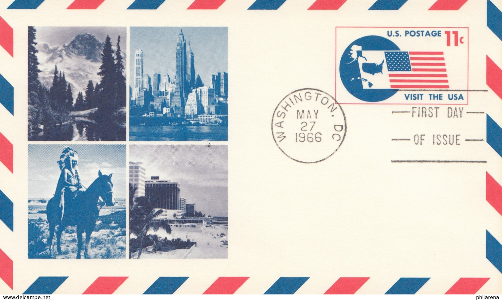 Ganzsache USA - Indianer  1966 FDC - Andere & Zonder Classificatie