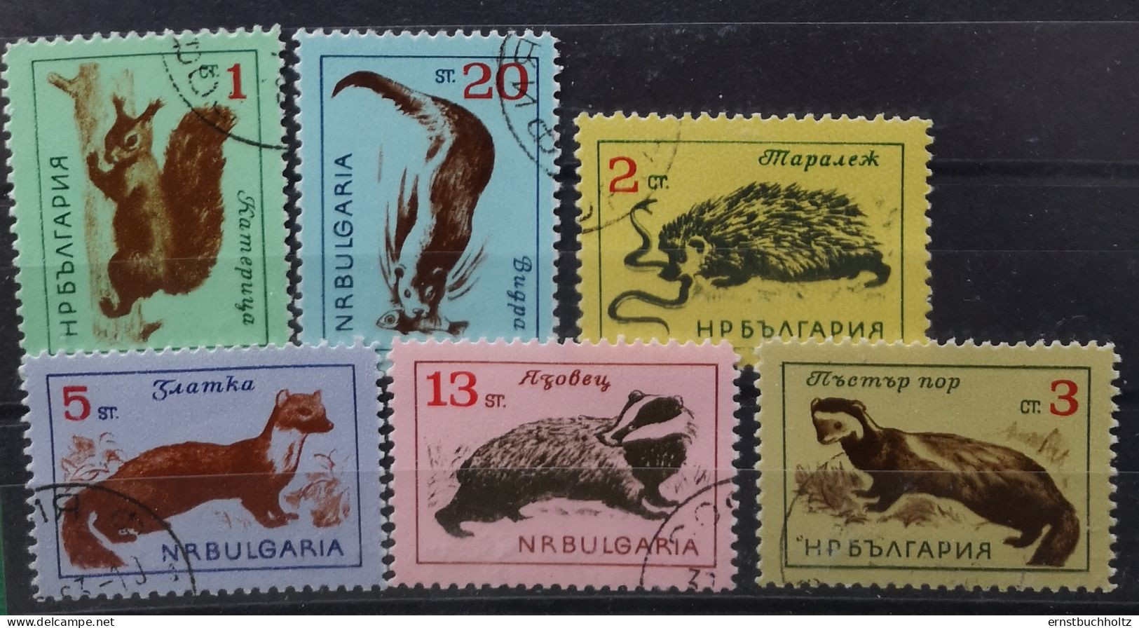 Bulgarien 1963 Wildlebende Säugetiere Mi 1377/82° Gest. - Gebraucht