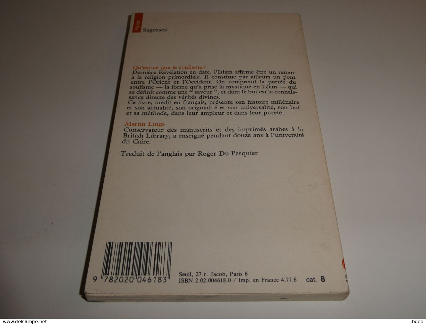 QU'EST CE QUE LE SOUFISME? MARTIN LINGS / ETAT CORRECT - Psychologie/Philosophie