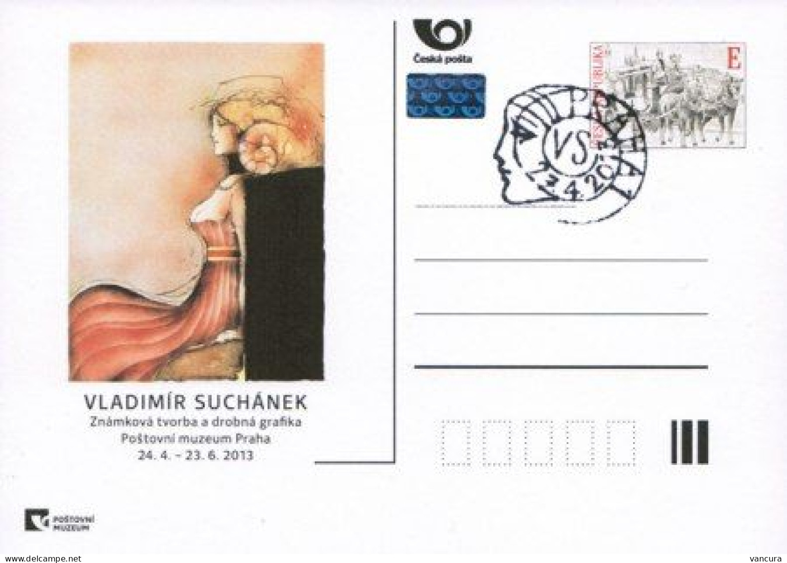 CDV PM 92 Czech Republic Vladimir Suchanek's Exhibition In The Post Museum 2013 - Postcards