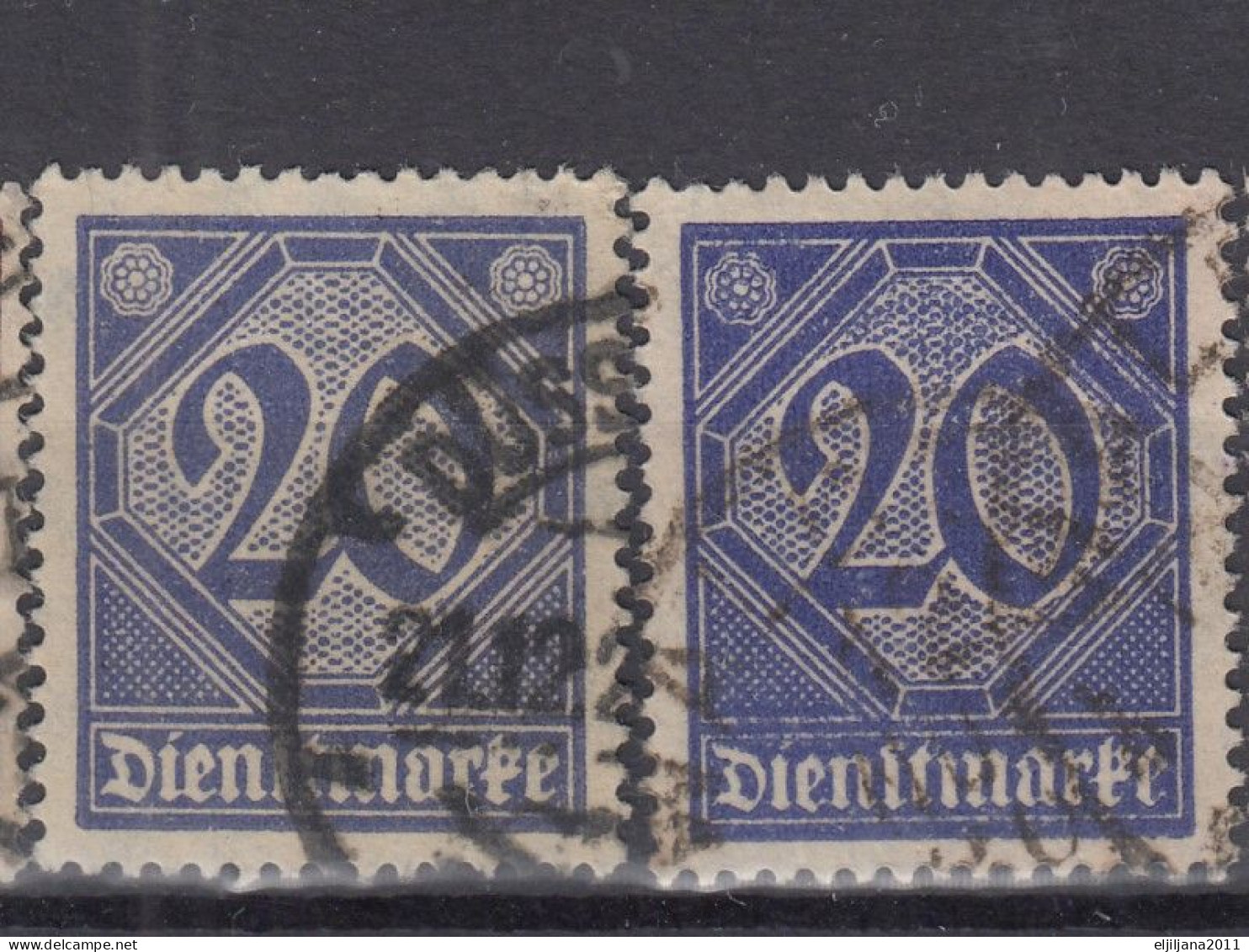 ⁕ Germany, Deutsches Reich 1920 - 1922 ⁕ Official / Dienstmarke ⁕ 21v Used - Dienstzegels