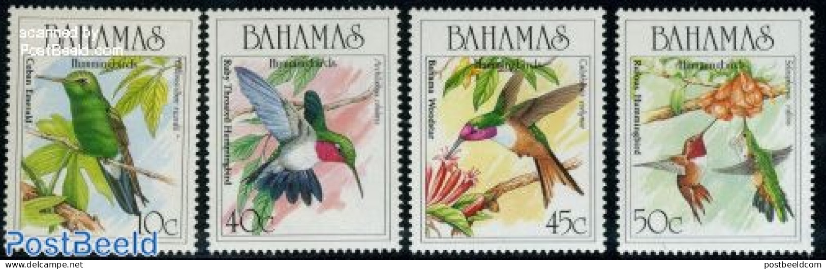Bahamas 1989 Hummingbirds 4v, Mint NH, Nature - Birds - Hummingbirds - Other & Unclassified