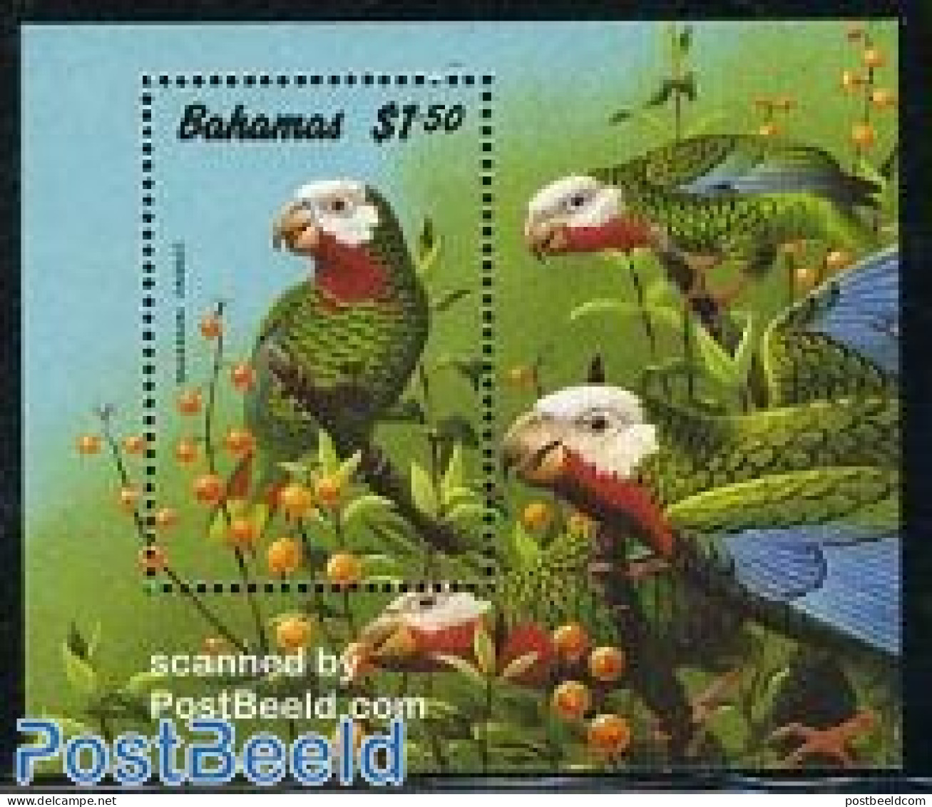 Bahamas 1990 Parrots S/s, Mint NH, Nature - Birds - Parrots - Altri & Non Classificati