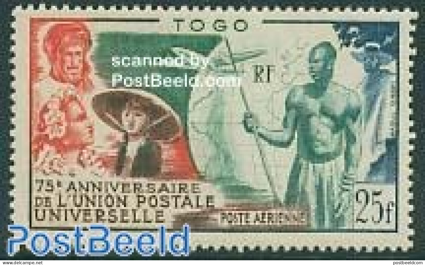 Togo 1949 75 Years UPU 1v, Mint NH, Transport - U.P.U. - Aircraft & Aviation - U.P.U.