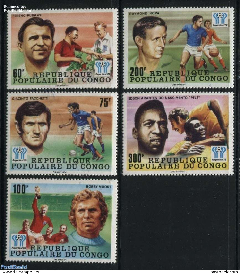 Congo Republic 1978 Football Games Argentina 5v, Mint NH, Sport - Football - Other & Unclassified