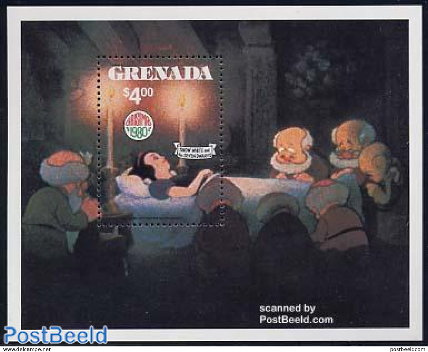 Grenada 1980 Christmas, Disney S/s, Mint NH, Religion - Christmas - Art - Disney - Christmas