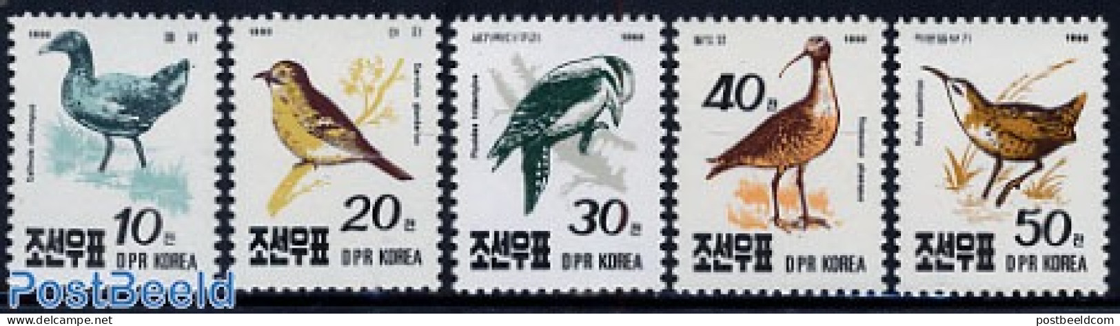 Korea, North 1990 Birds 5v, Mint NH, Nature - Birds - Corée Du Nord