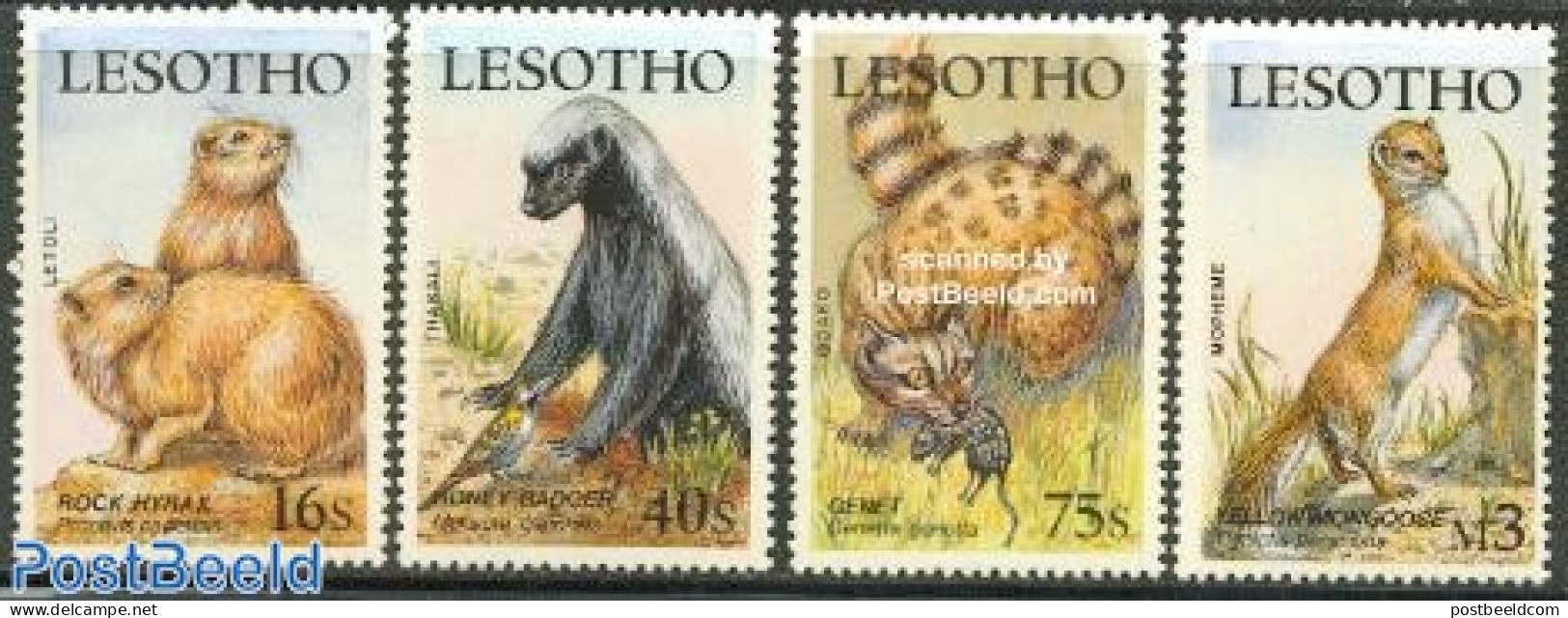 Lesotho 1988 Mammals 4v, Mint NH, Nature - Animals (others & Mixed) - Lesotho (1966-...)