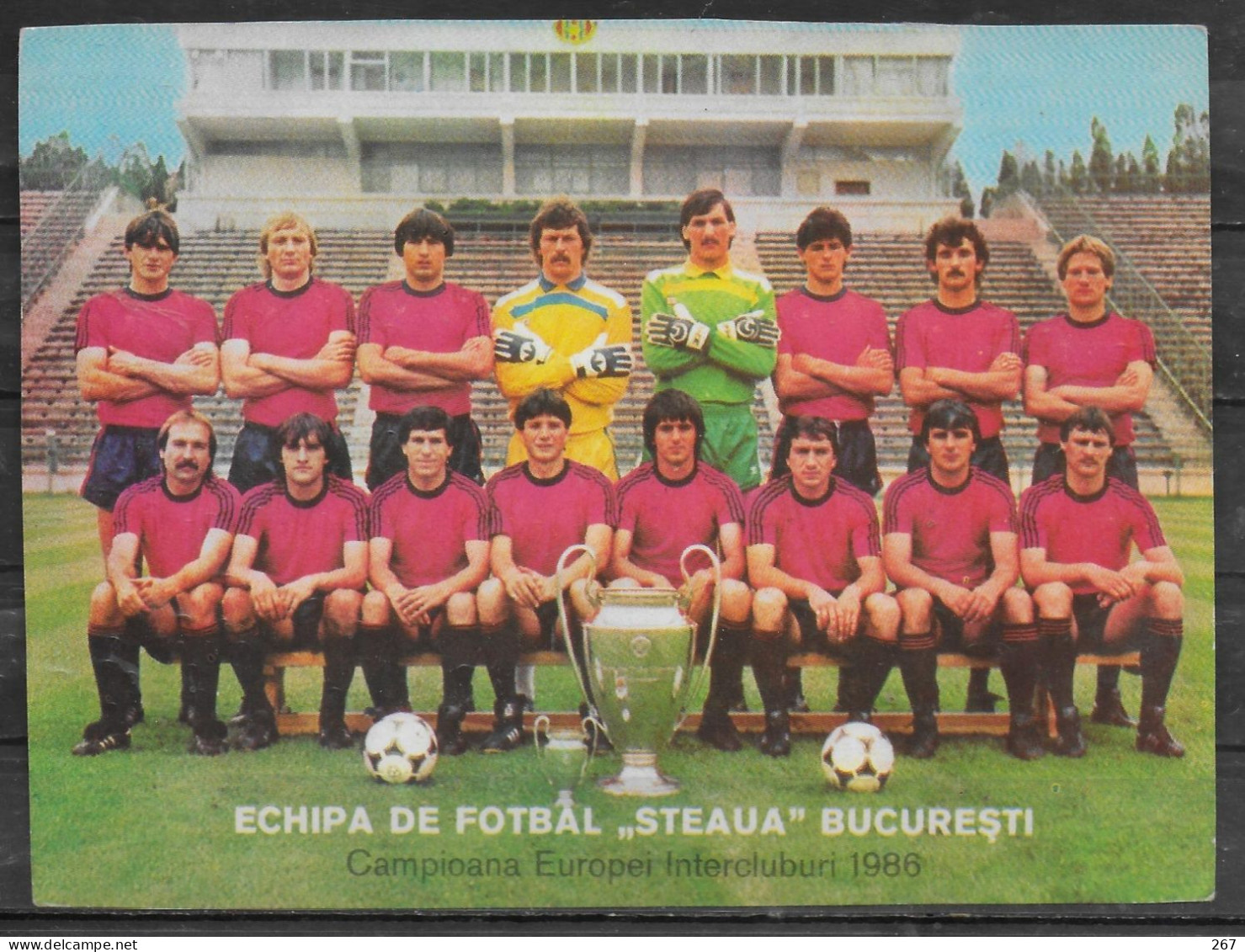 ROUMANIE   Carte 1986  Football Soccer  Fussball Bucuresti - Cartas & Documentos