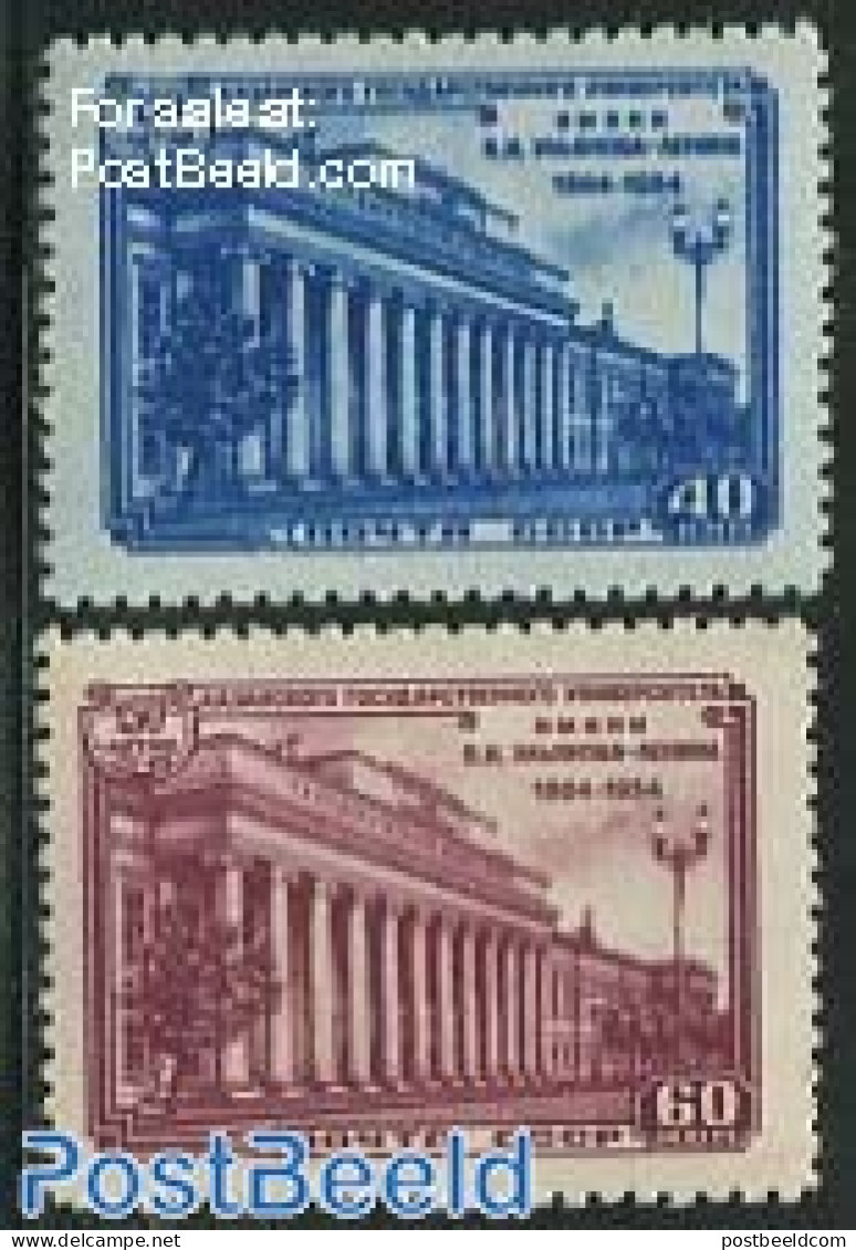 Russia, Soviet Union 1954 Kasan University 2v, Mint NH, Science - Education - Unused Stamps