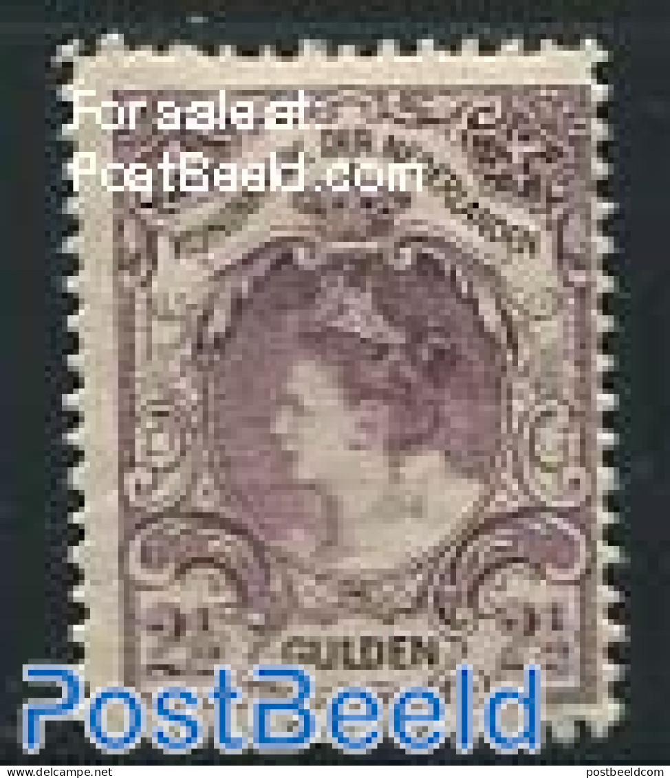 Netherlands 1899 2.5G Perf 11x11.5, Stamp Out Of Set, Mint NH - Ongebruikt