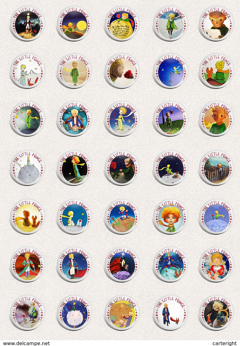 140 X THE LITTLE PRINCE BADGE BUTTON PIN SET (1inch/25mm Diameter) - Pins