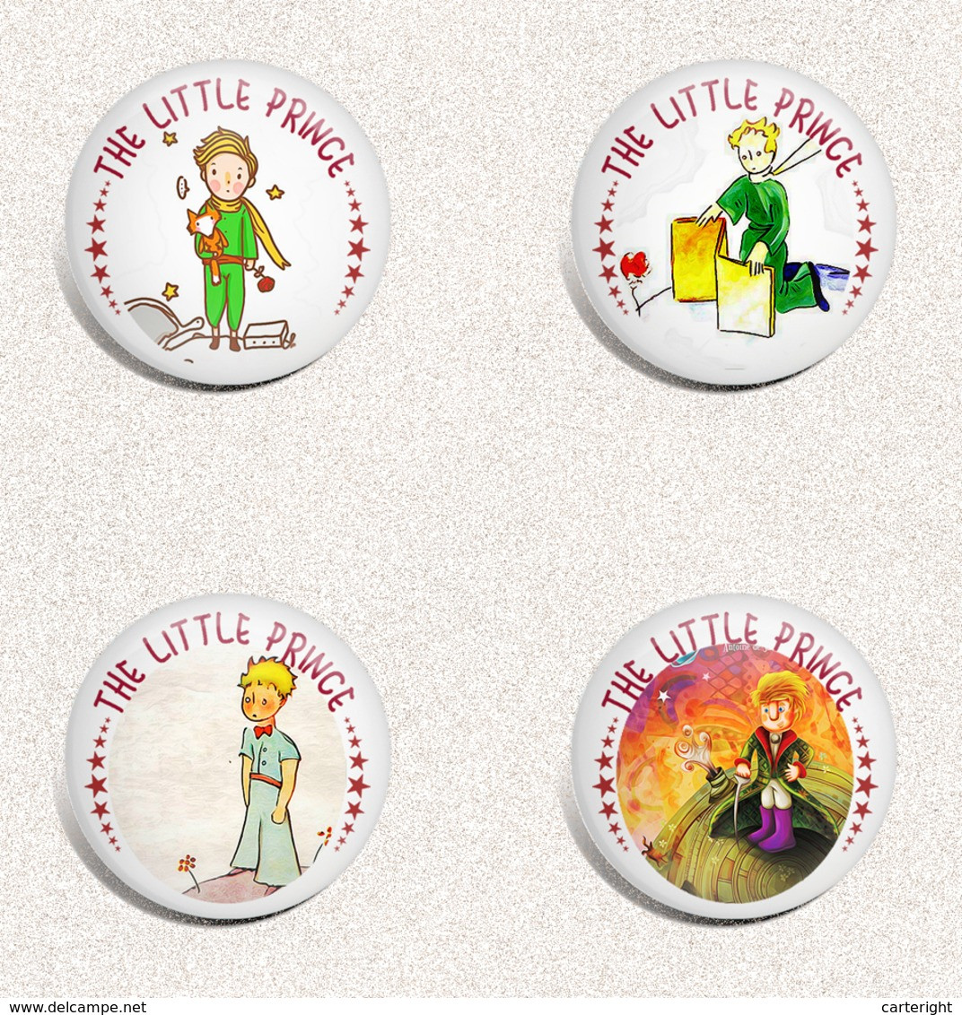 140 x THE LITTLE PRINCE BADGE BUTTON PIN SET (1inch/25mm diameter)