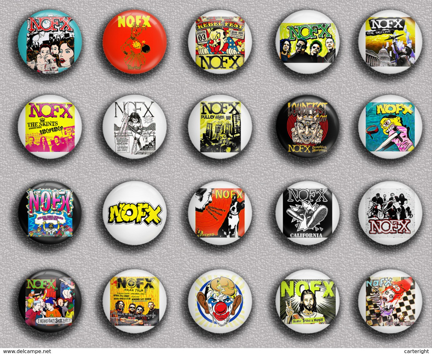 55 X Nofx Band Music Fan ART BADGE BUTTON PIN SET 1 (1inch/25mm Diameter) - Musica