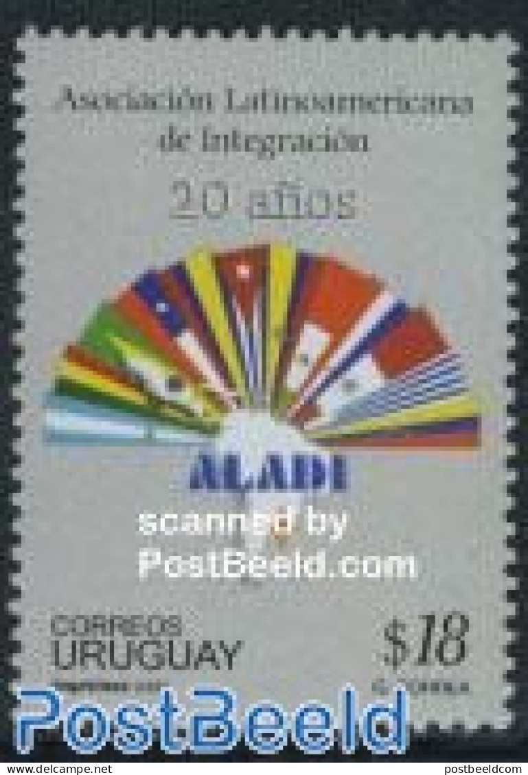 Uruguay 2000 ALADI 1v, Mint NH, History - Flags - Uruguay
