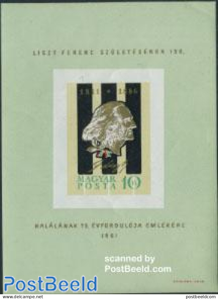 Hungary 1961 Franz Liszt S/s Imperforated, Mint NH, Performance Art - Music - Nuevos