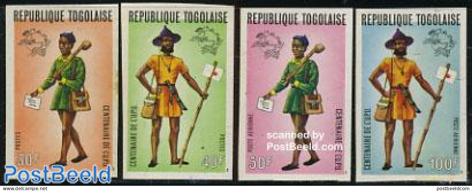 Togo 1974 UPU 4v Imperforated, Mint NH, Post - U.P.U. - Post