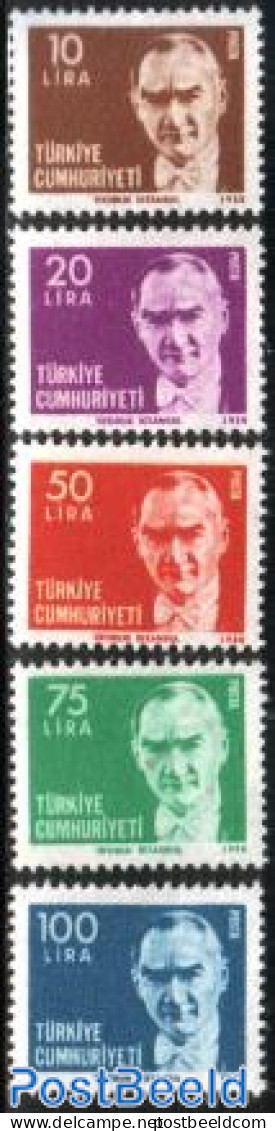 Türkiye 1980 Definitives 5v, Mint NH - Autres & Non Classés