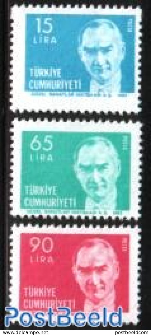 Türkiye 1983 Definitives 3v, Mint NH - Autres & Non Classés