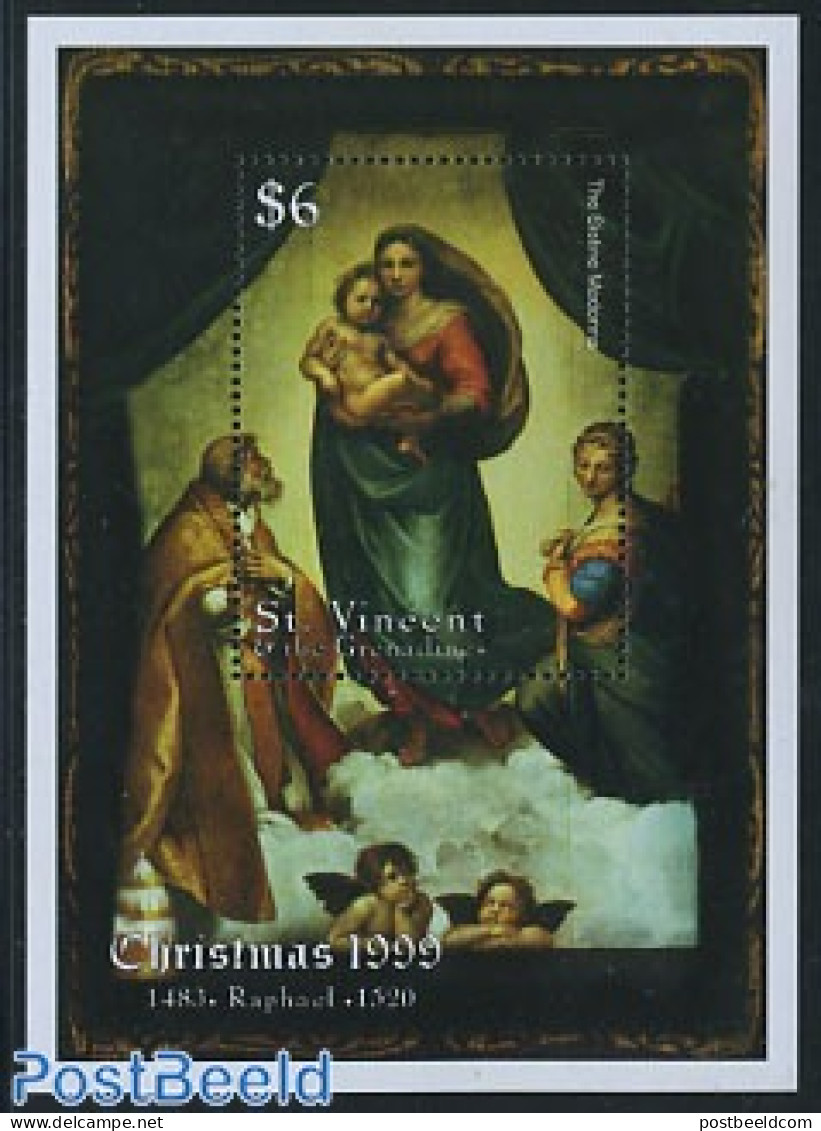 Saint Vincent 1999 Christmas S/s, Mint NH, Paintings - St.Vincent (1979-...)