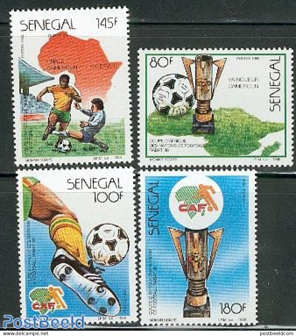 Senegal 1988 African Cup 4v, Mint NH, Sport - Football - Senegal (1960-...)