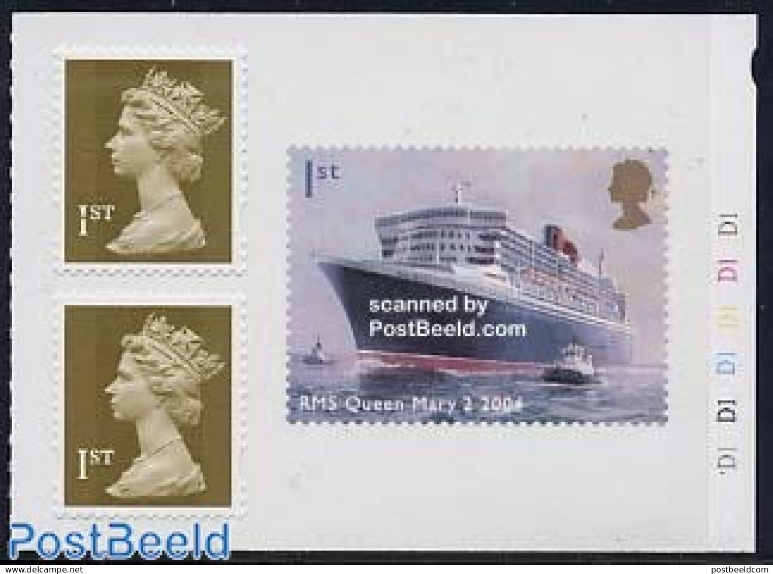 Great Britain 2004 Queen Mary II, Booklet Pane, Mint NH, Transport - Ships And Boats - Nuovi