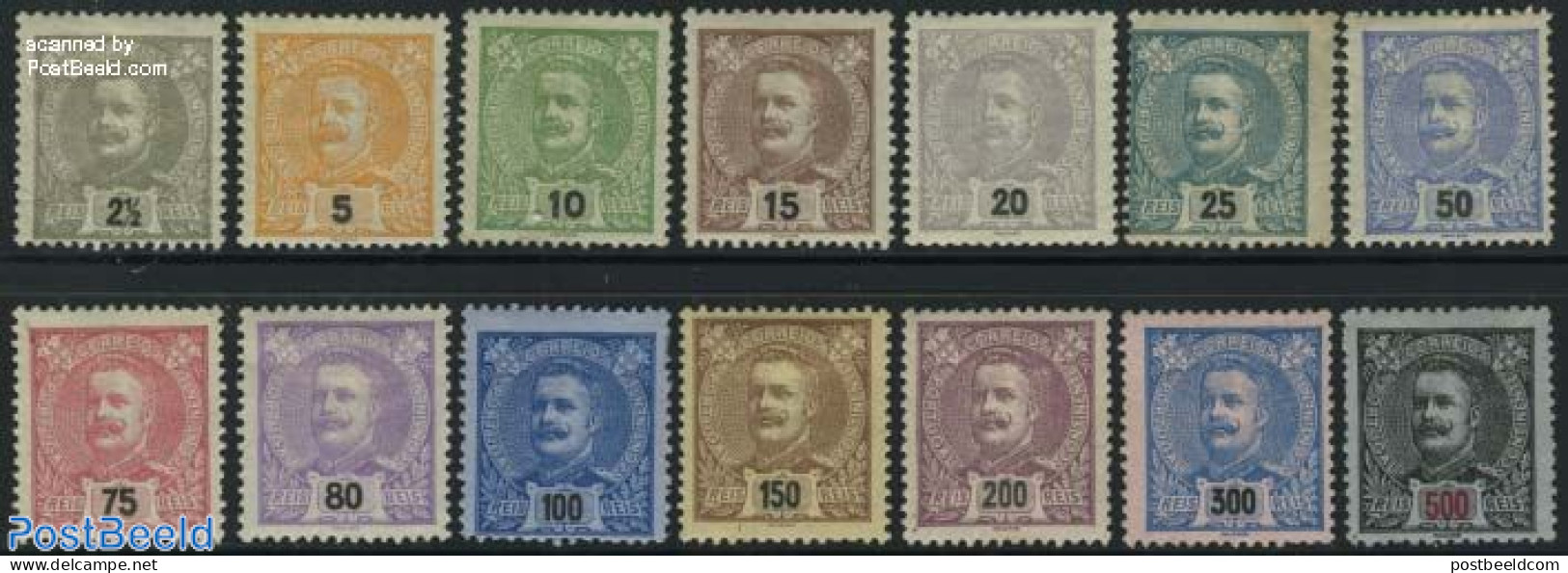 Portugal 1895 King Carlos I 14v, Unused (hinged) - Unused Stamps
