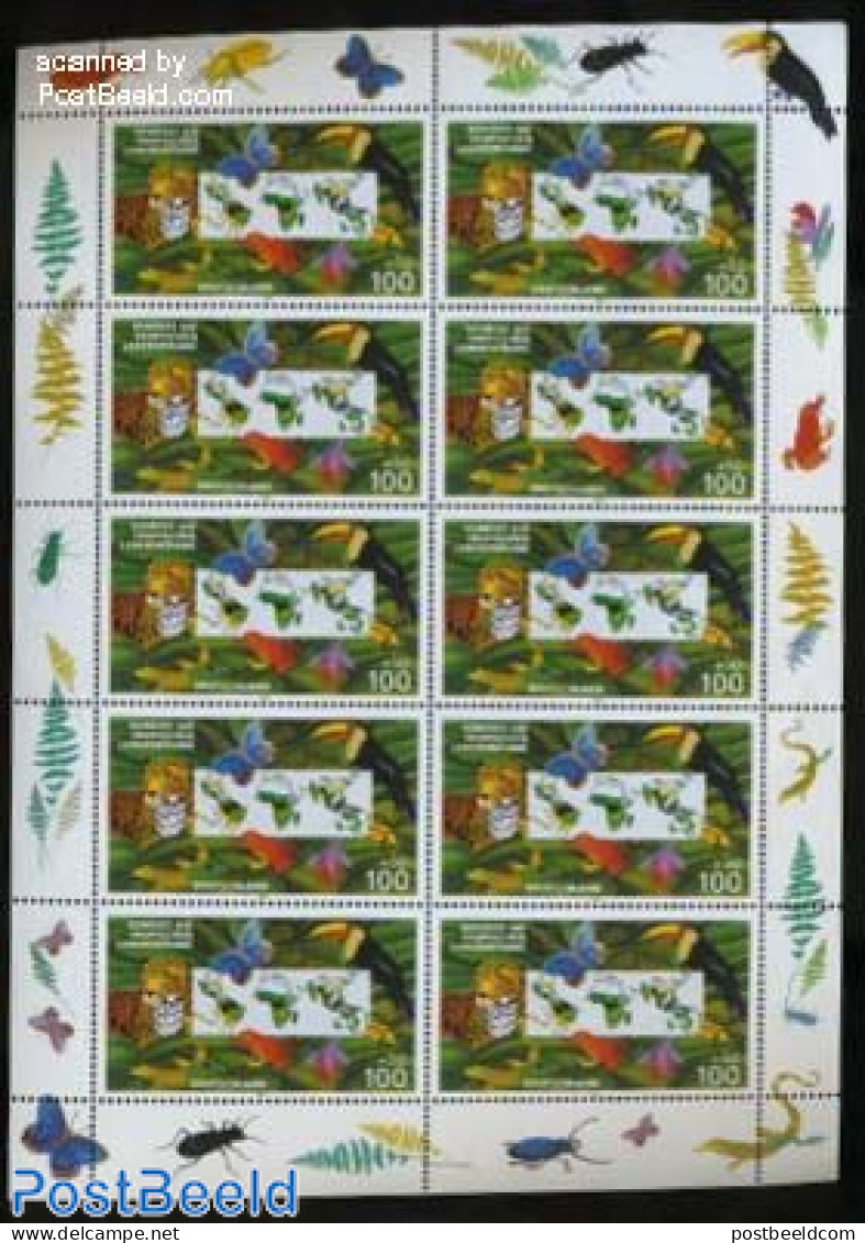 Germany, Federal Republic 1996 Nature Conservation M/s, Mint NH, Nature - Animals (others & Mixed) - Birds - Butterfli.. - Ongebruikt