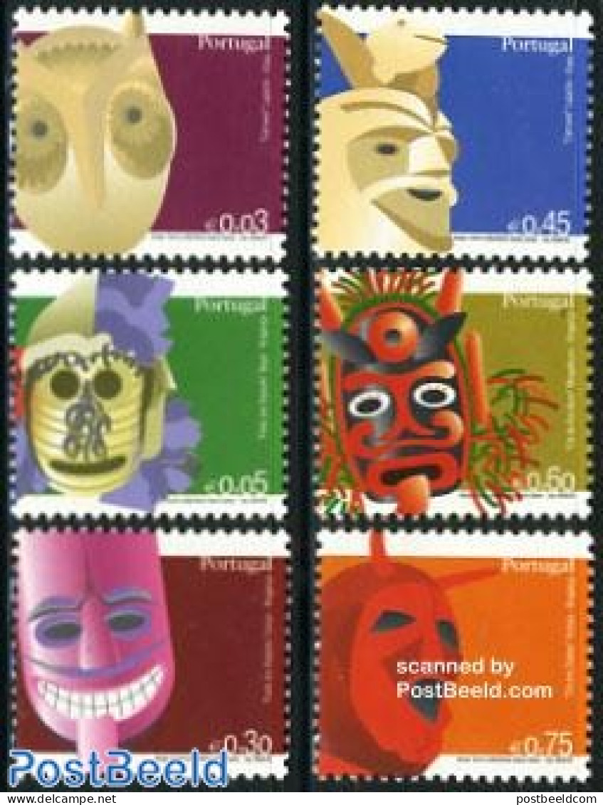 Portugal 2006 Definitives, Masks 6v, Mint NH, Various - Folklore - Nuevos
