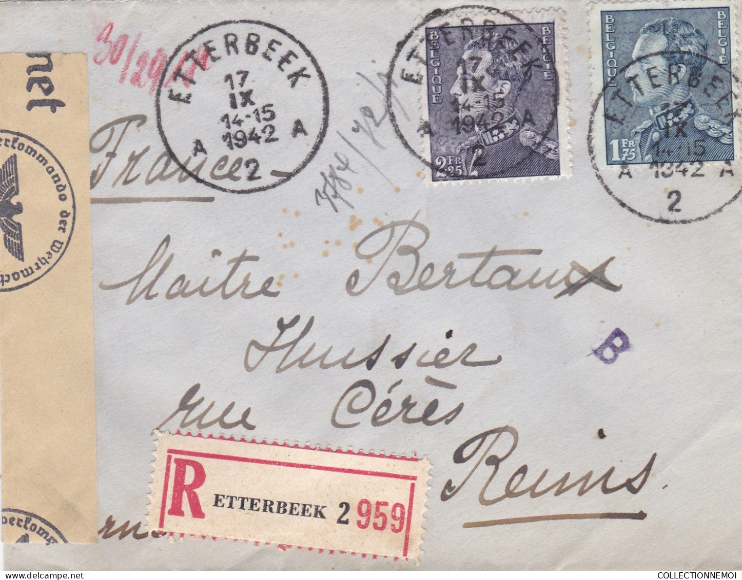 LOT DE 6 ,, Lettres CENSURE BELGIQUE ,, Période De GUERRE ,,,,,scan Recto Et Verso ,,,,et VENDUE COMME C'EST - Lots & Kiloware (mixtures) - Max. 999 Stamps