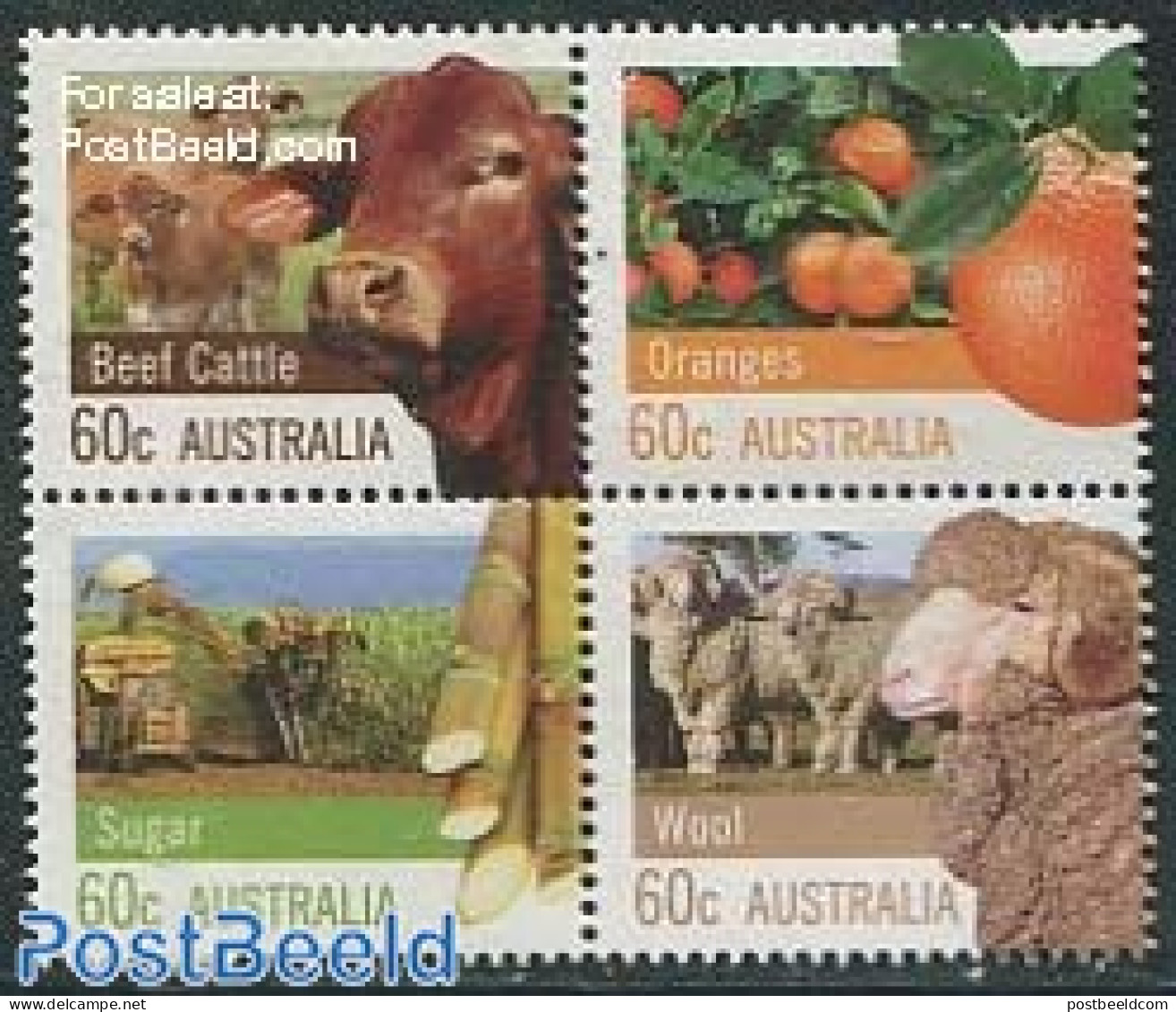 Australia 2012 Agriculture 4v [+], Mint NH, Nature - Various - Cattle - Fruit - Agriculture - Nuevos