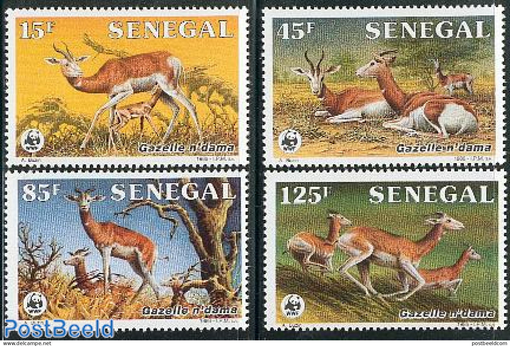 Senegal 1986 WWF, Gazelles 4v, Mint NH, Nature - Animals (others & Mixed) - World Wildlife Fund (WWF) - Senegal (1960-...)