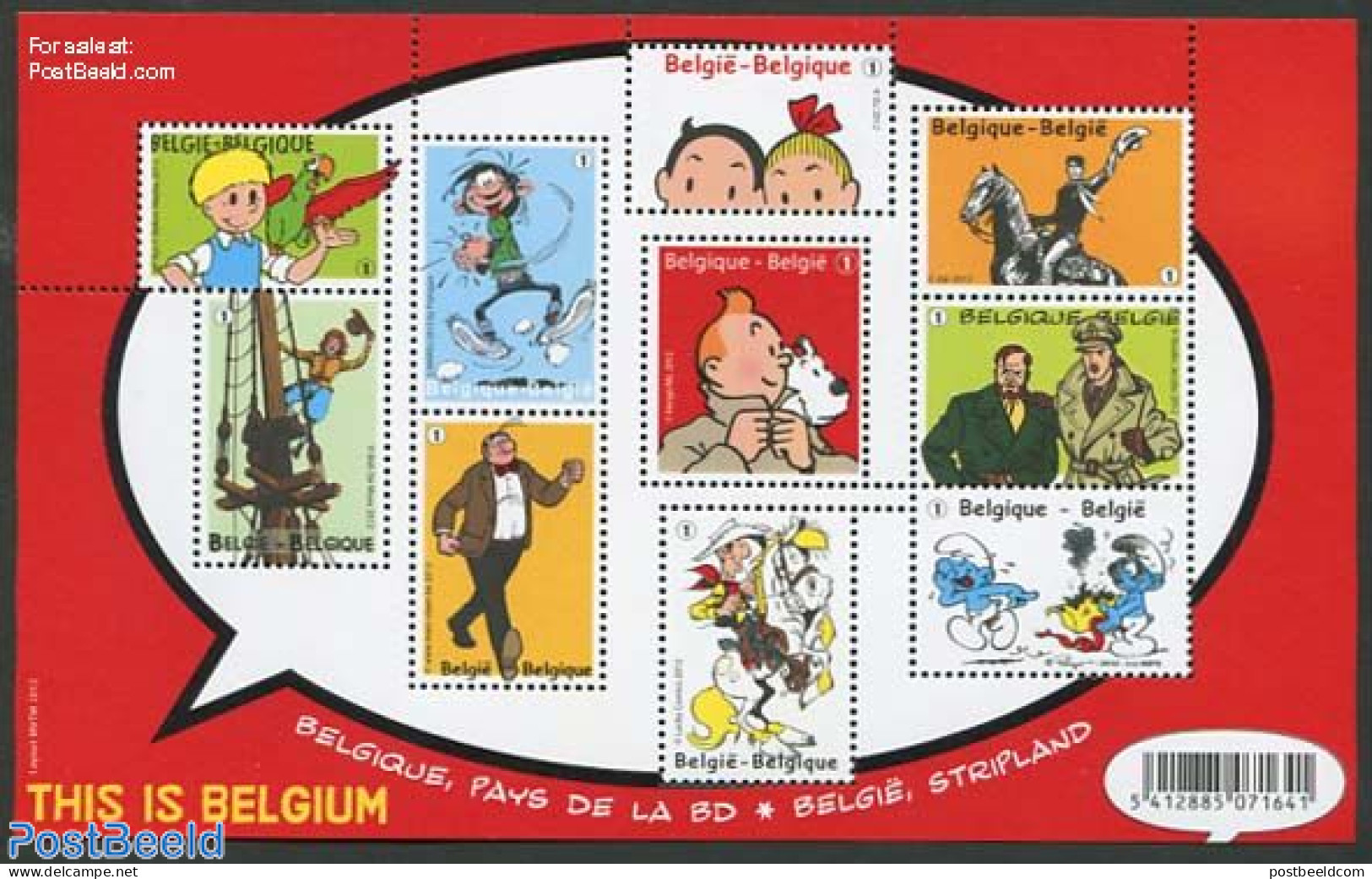 Belgium 2012 This Is Belgium, Comics M/s, Mint NH, Nature - Transport - Dogs - Horses - Parrots - Ships And Boats - Ar.. - Unused Stamps