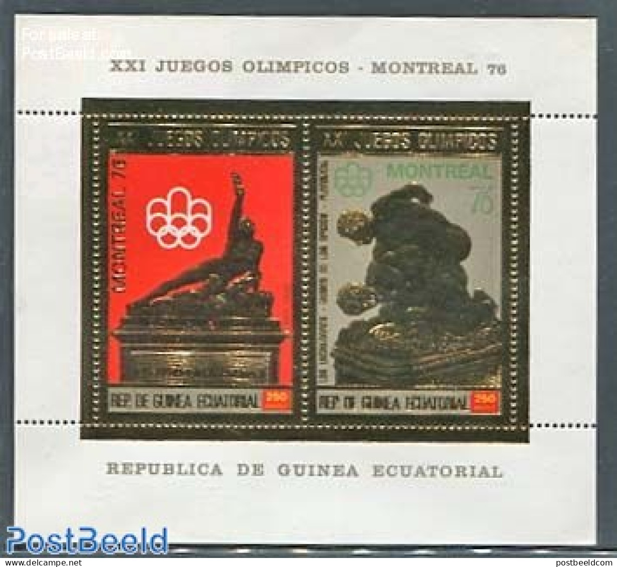 Equatorial Guinea 1976 Olympic Games S/s, Gold, Mint NH, Sport - Olympic Games - Equatoriaal Guinea