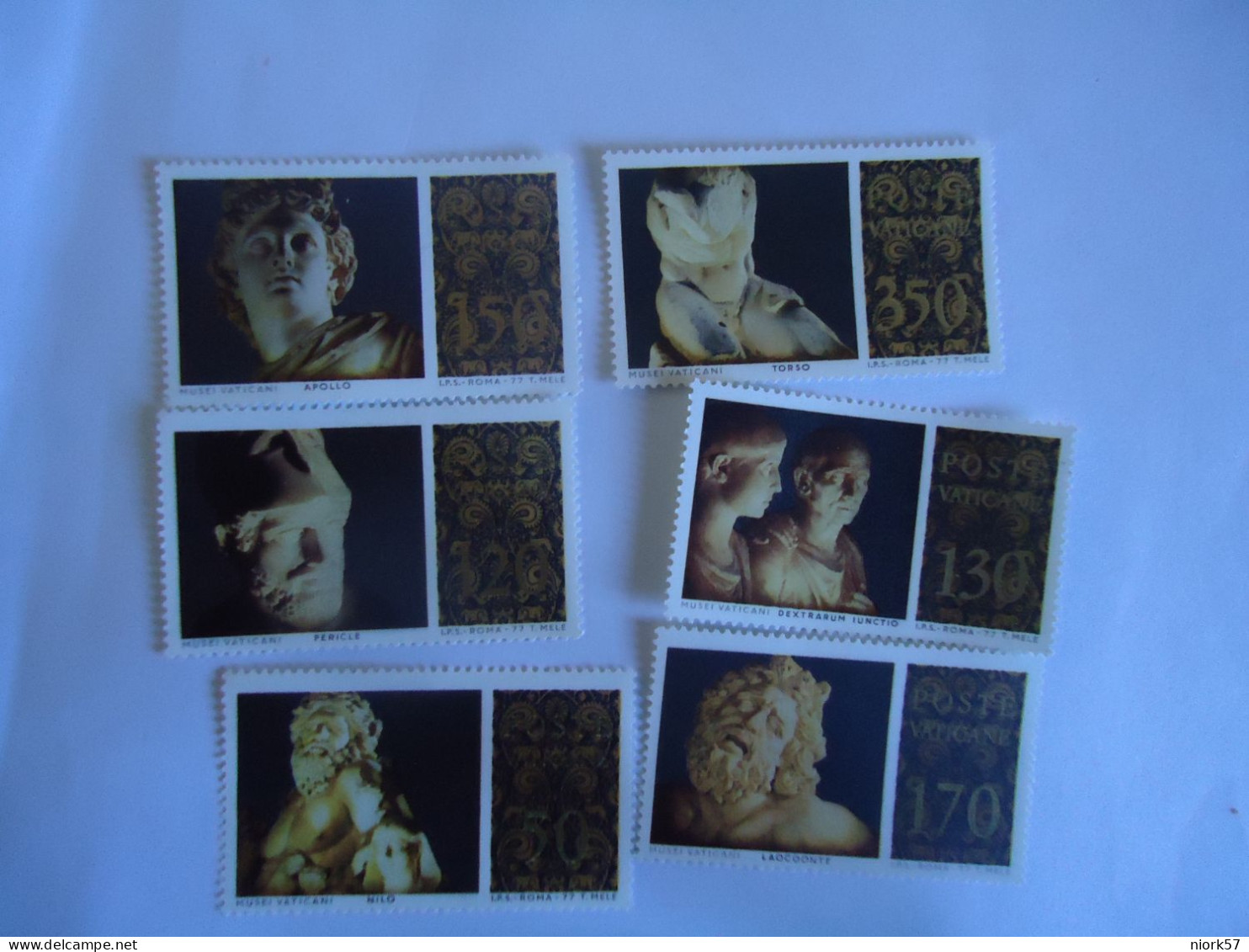 VATICAN MNH  STAMPS SET 6  ART  MUSEUM  1977 - Autres & Non Classés