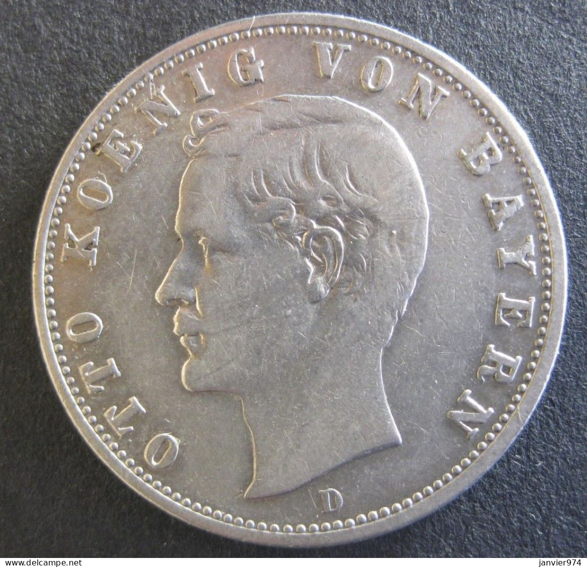 Allemagne Bavière. 2 Mark 1905 D Munich , Otto I , En Argent, KM# 913 - 2, 3 & 5 Mark Silver