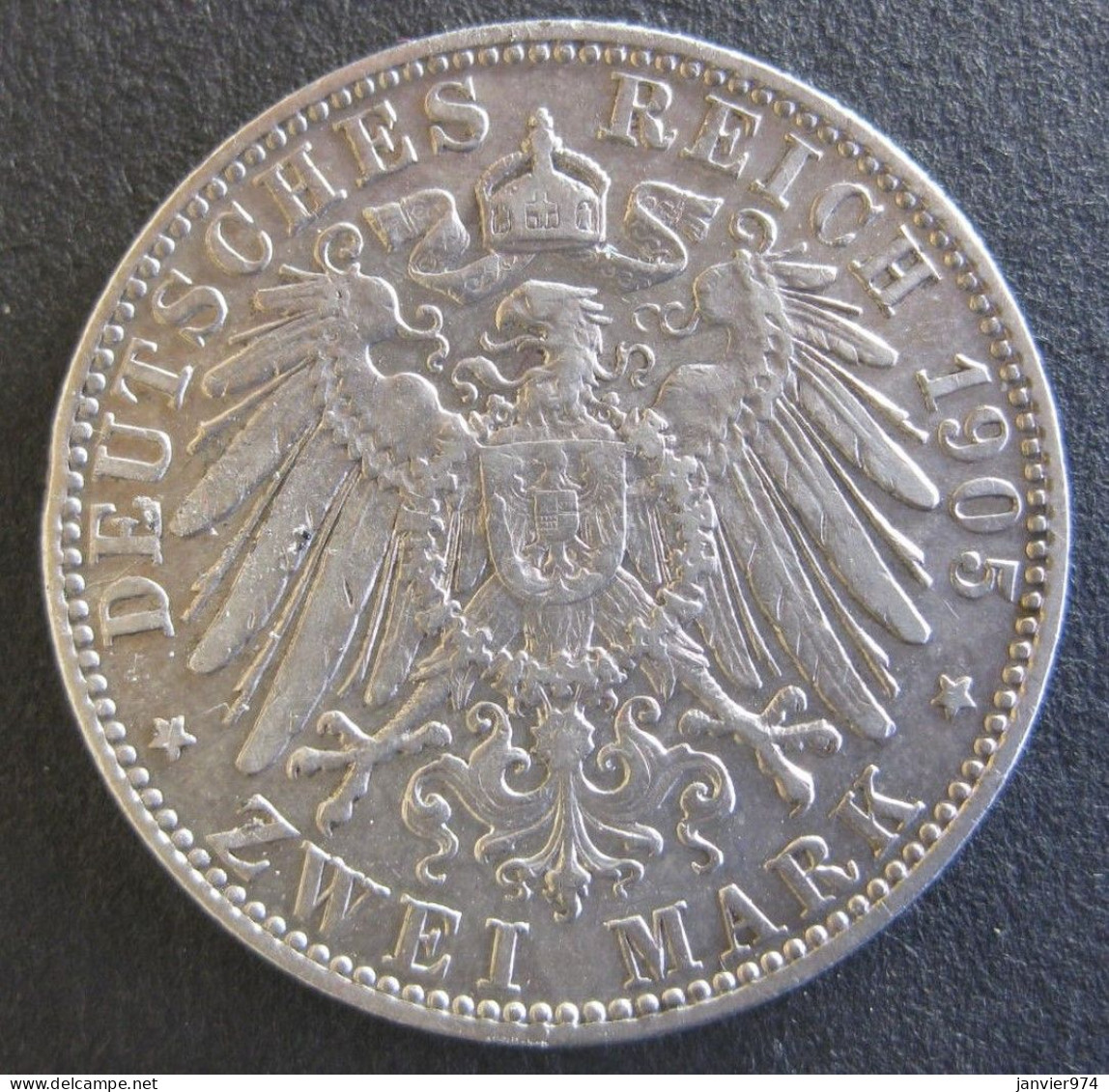 Allemagne Bavière. 2 Mark 1905 D Munich , Otto I , En Argent, KM# 913 - 2, 3 & 5 Mark Zilver