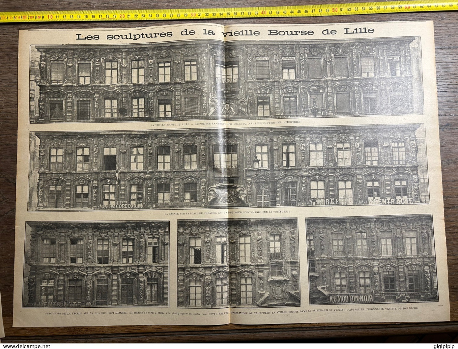 1921 GHI Sculptures De La Vieille Bourse De Lille - Collections