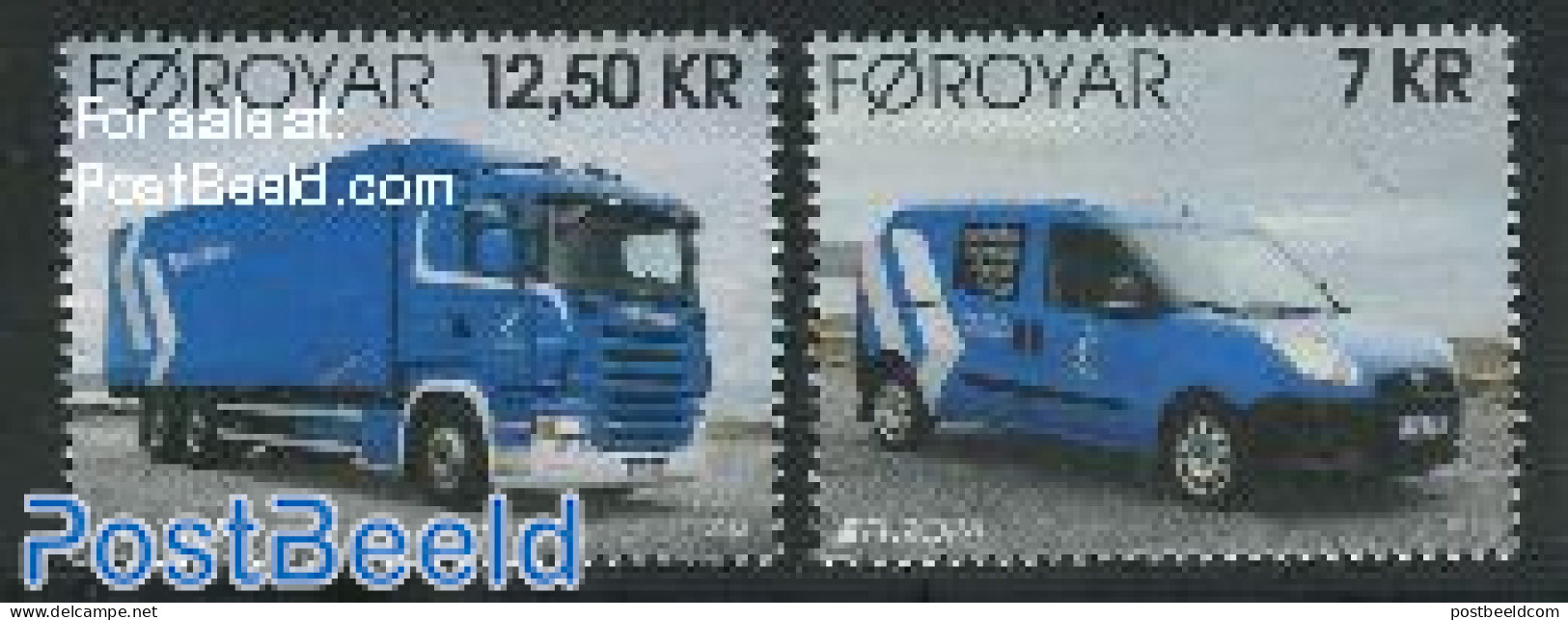 Faroe Islands 2013 Europa, Postal Transport 2v, Mint NH, History - Transport - Europa (cept) - Post - Automobiles - Correo Postal