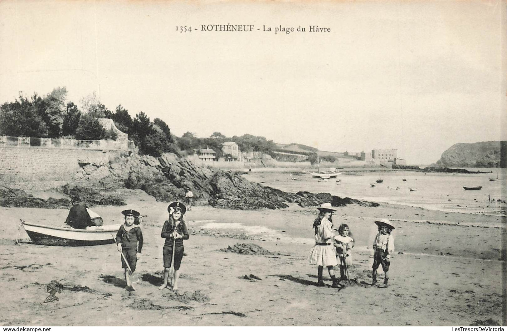 FRANCE - Rothéneuf  - Vue Sur La Plage Du Hâvre - Vue Générale - La Mer - Des Enfants - Carte Postale Ancienne - Rotheneuf