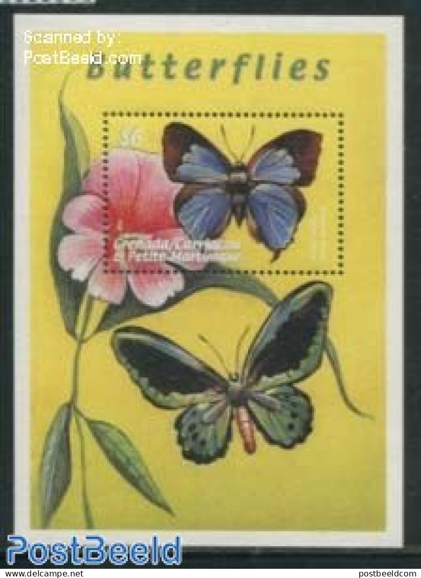 Grenada Grenadines 2000 Butterfly S/s, Tajuria Cippus, Mint NH, Nature - Butterflies - Grenade (1974-...)