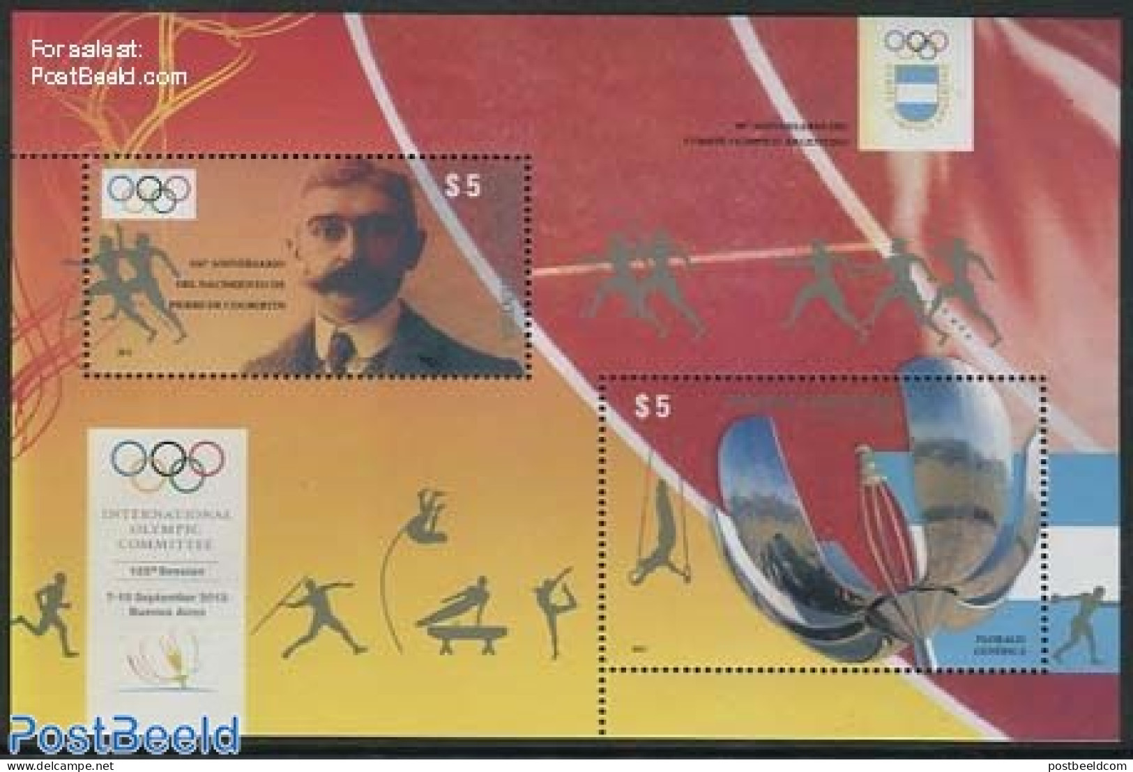 Argentina 2013 I.O.C. S/s, Mint NH, Sport - Olympic Games - Unused Stamps