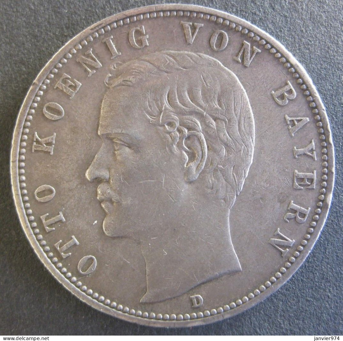 Allemagne Bavière. 5 Mark 1907 D Munich, Otto I , En Argent, KM# 915 - 2, 3 & 5 Mark Silber