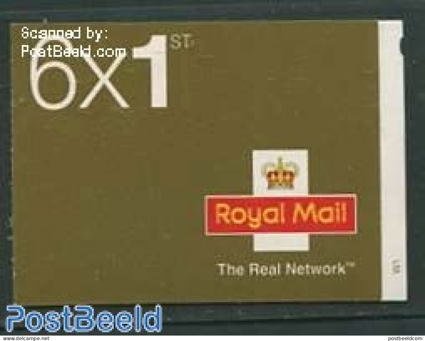 Great Britain 2003 Definitives Booklet, 6x1st, Walsall, The Real Network On Cover, Mint NH, Stamp Booklets - Ungebraucht